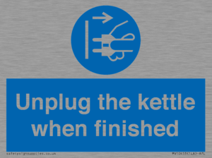 Unplug the kettle when finished